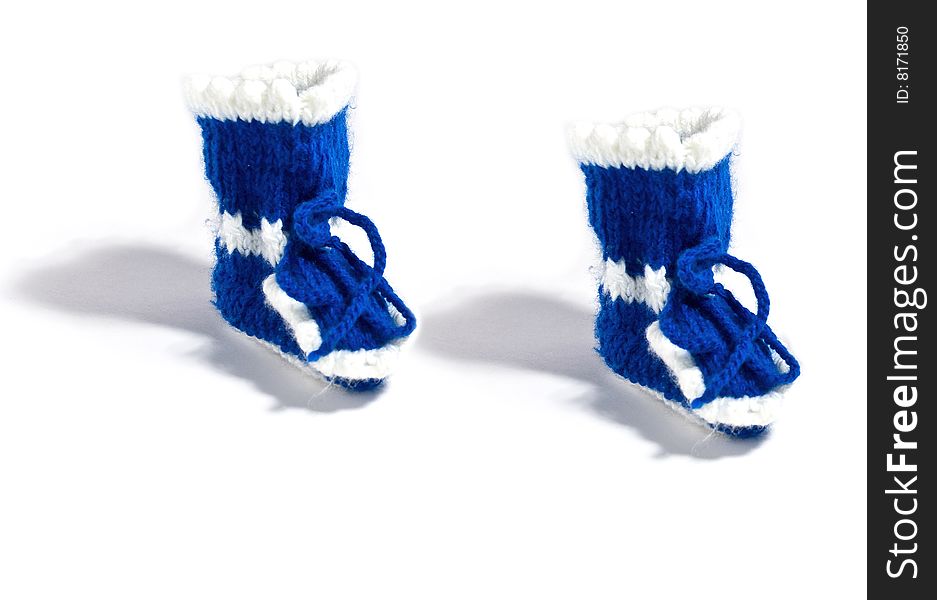 Children's socks on white background