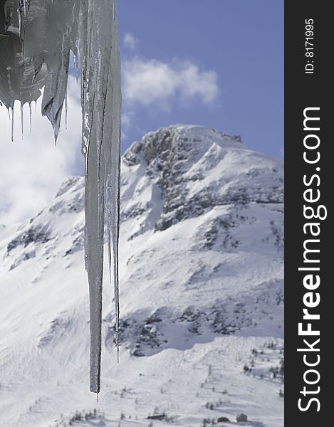 Icicle And Mountain