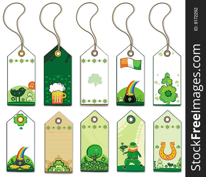 St. Patrick's Day tags. To see similar design elements, please VISIT MY GALLERY.