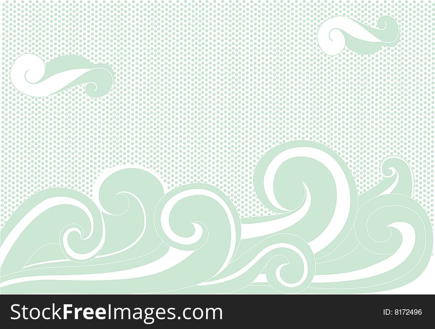 Water Background. Waves. Vector illustration.