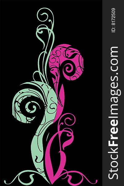 Banner illustration, ornate element. Vector