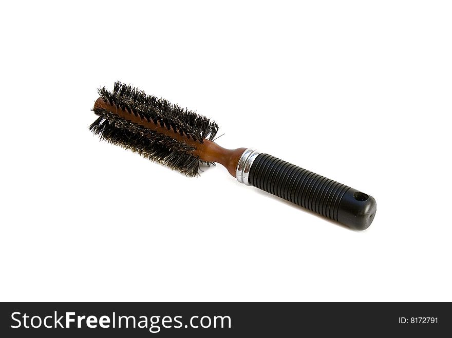 Hairbrush for women close up, isolated