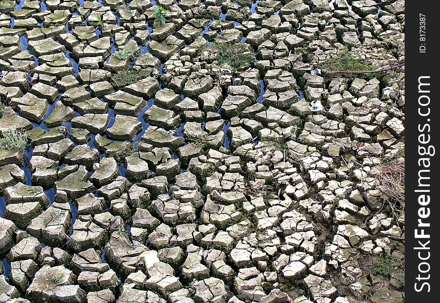 Cracked land use for background