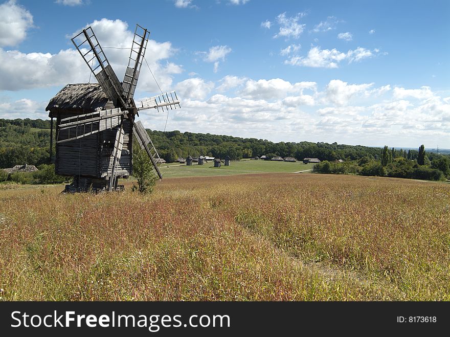 Beautiful Windmill Landscape.