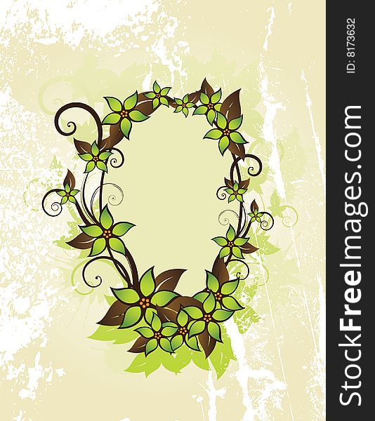 Floral frame with space for text