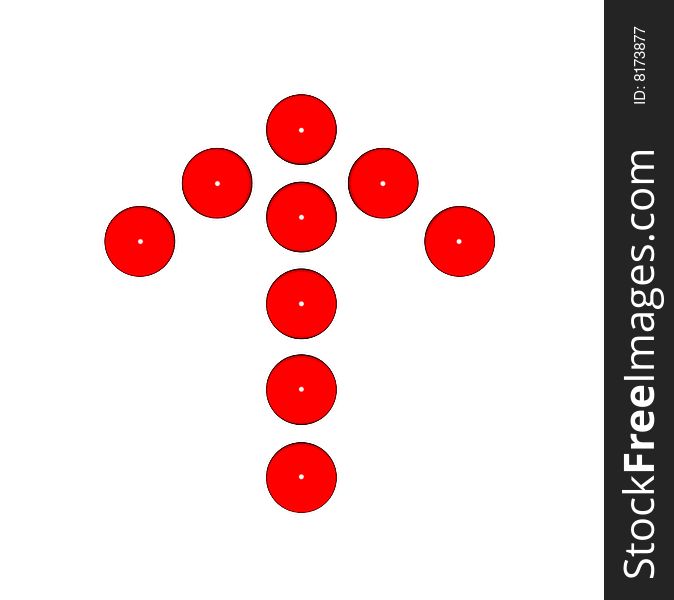 Red arrow the index laid out from red spheres. Red arrow the index laid out from red spheres.