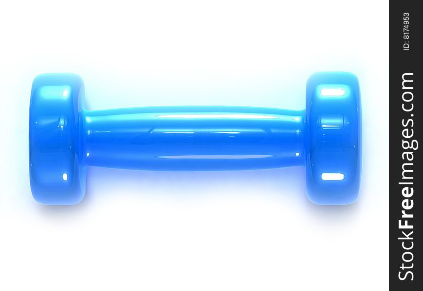 3d dumbbell illustration on a white background