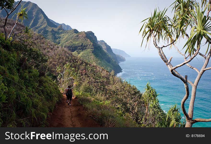 Kalalau Trail On North Coast Of Kauai