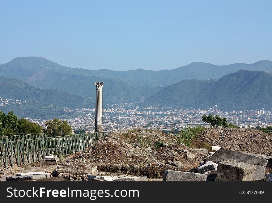 Excavations in Pompeii, Naples, Italy