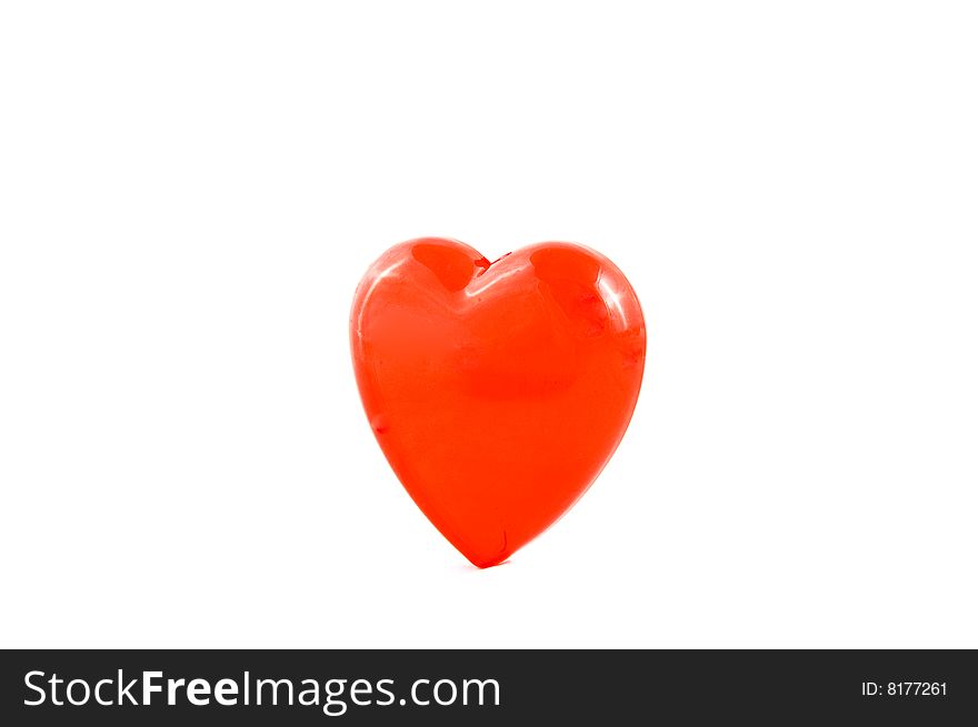 Red Valentine Heart On White