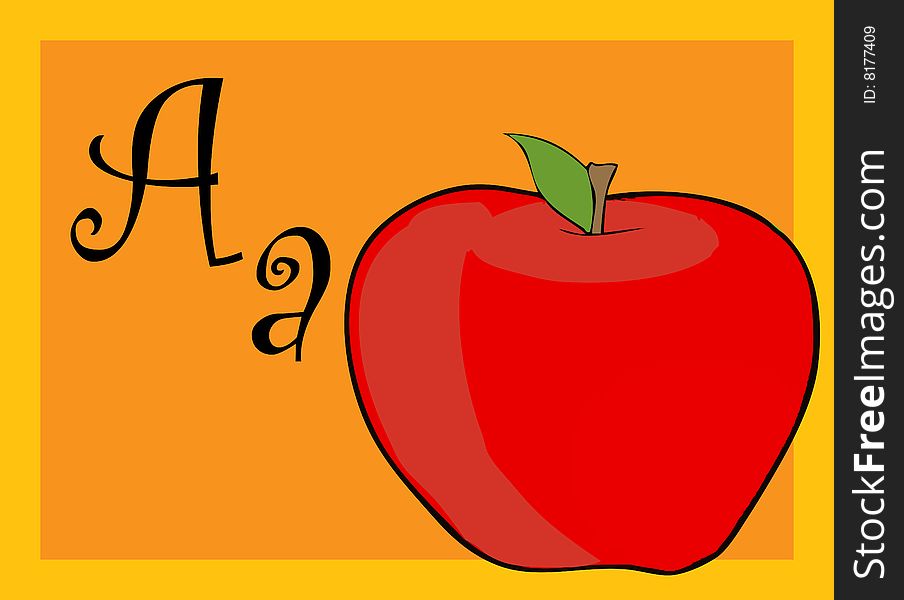 Alphabet for children education (A)