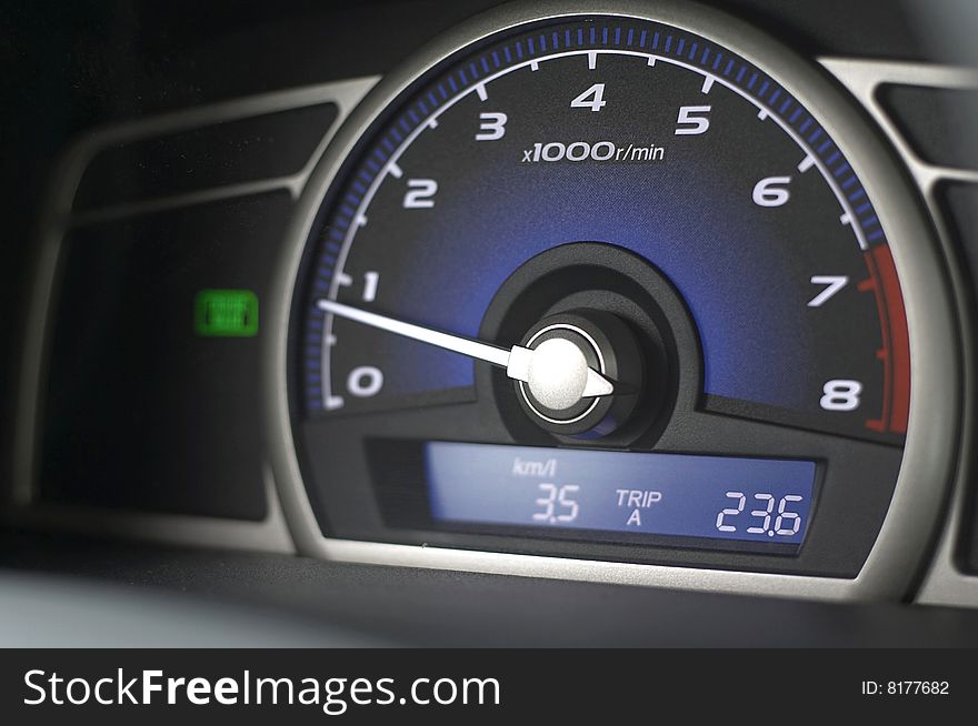 Dashboard of a car