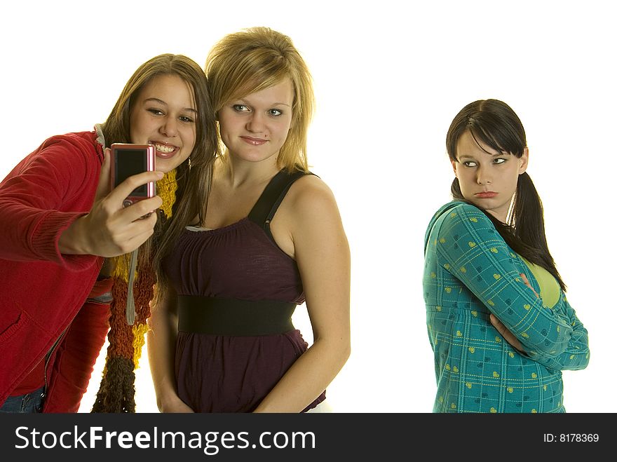 Mean Girls Take photos with cellphone