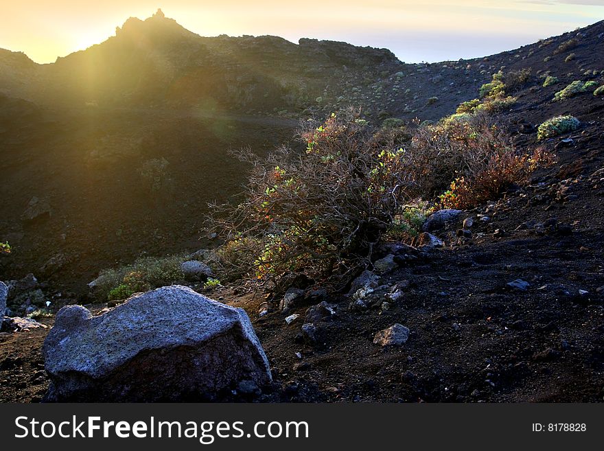 Volcanic nature landscape of Canary island La Palma. Volcanic nature landscape of Canary island La Palma