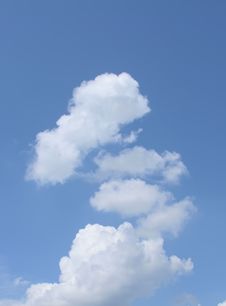 White Clouds On The Blue Sky Stock Image