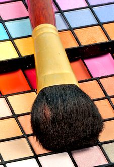 Color Shades And Brush Stock Image