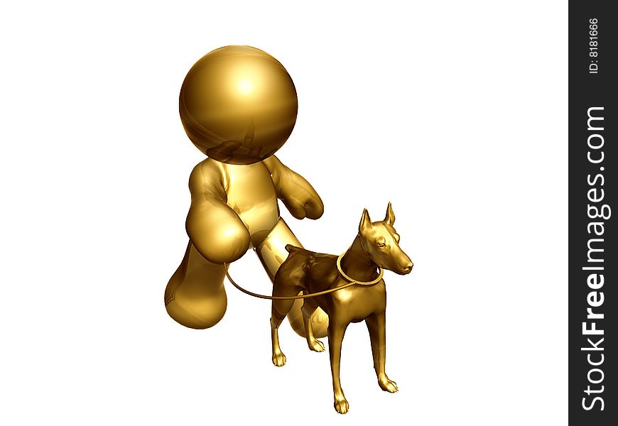 Icon Figure With Guardian Dog