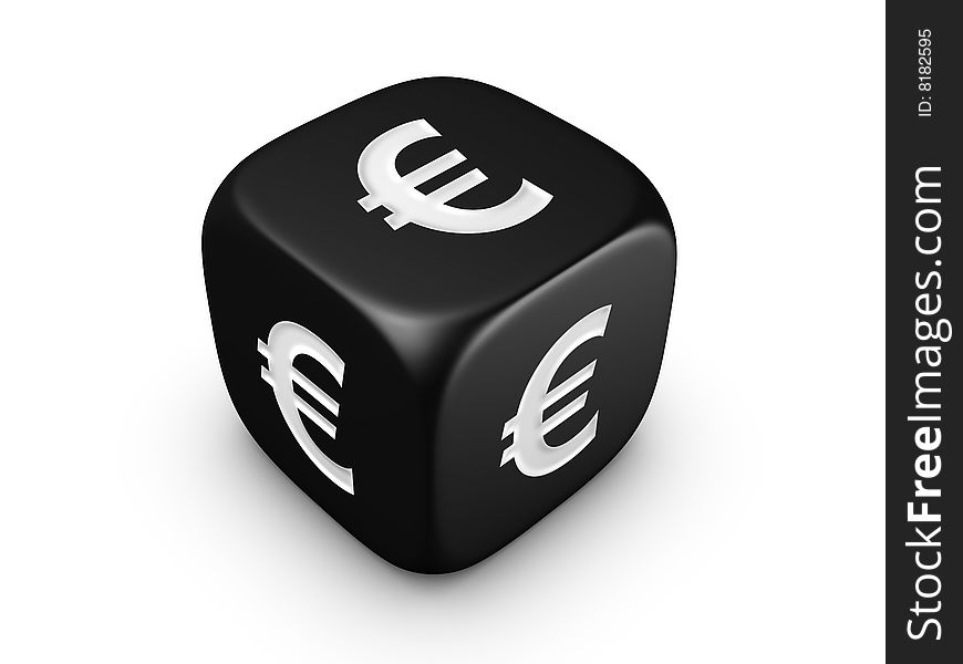 Black Dice With Euro Sign