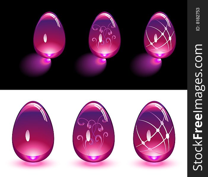 Purple Glass Eggs