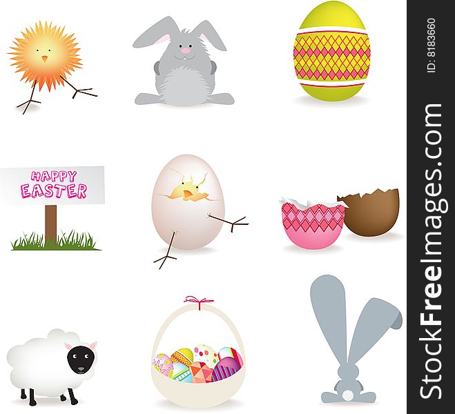 Easter icon  set