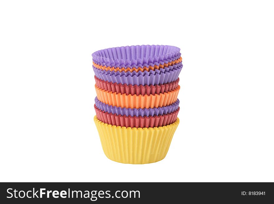 Coloured cups to bake cakes or muffins