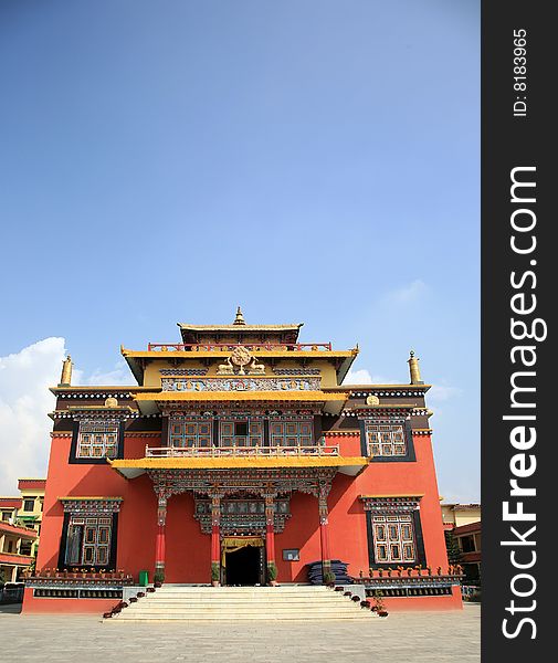 Tibetan temple in nepal.magnificent building