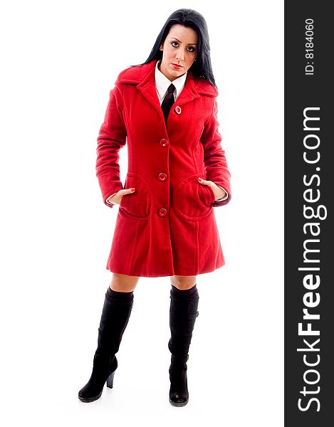 Female Model In Overcoat