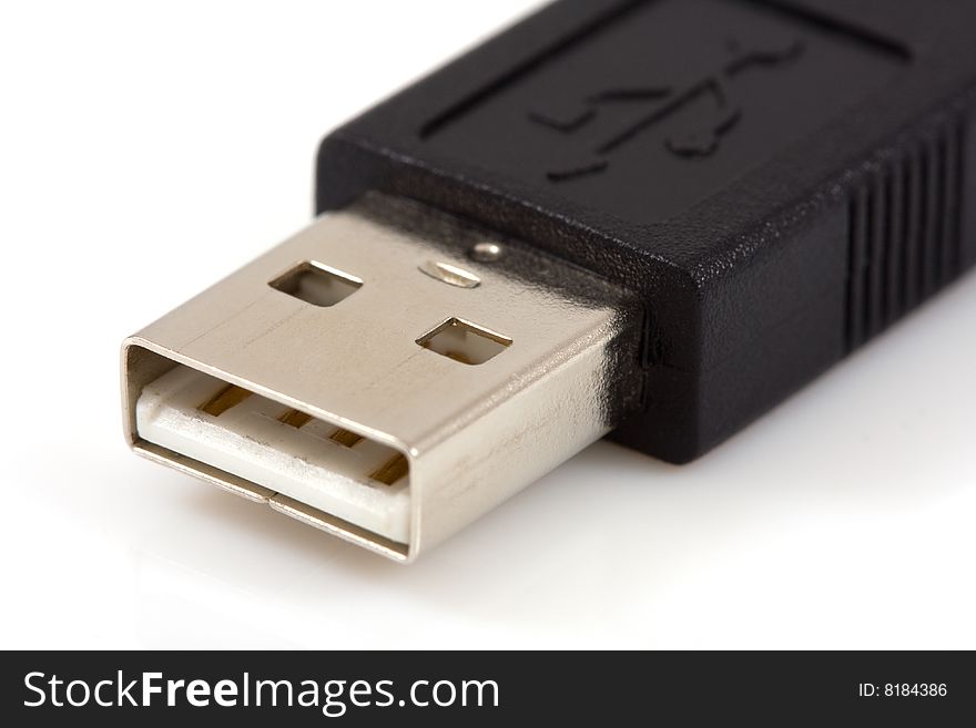 Usb plug isolated on white background