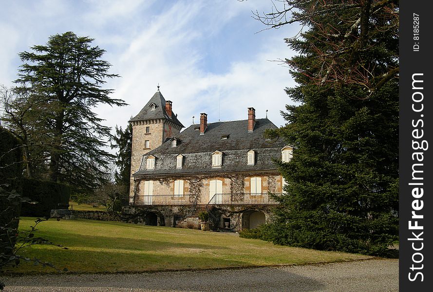 Chateau and gardens in Correze in France
