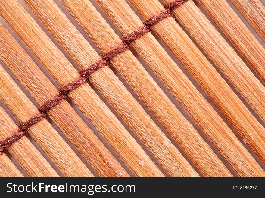 Bamboo straw mat background - macro