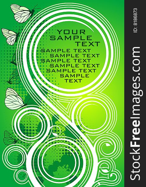 Green floral background with copy spase. Green floral background with copy spase