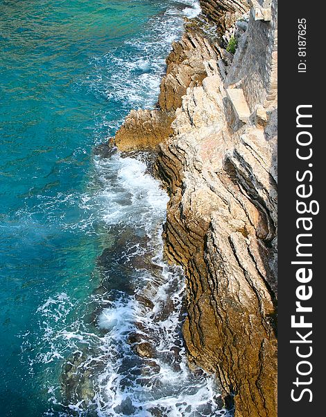 Montenegro summer sea and stones, Petrovac. Montenegro summer sea and stones, Petrovac