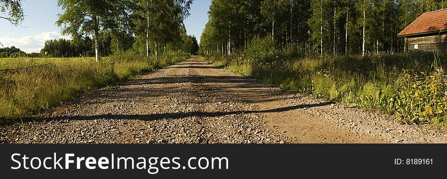 Dirty road in north of sweden