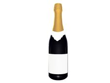 Champagne Bottle With Blank Label Stock Photography Champagne Bottle With Blank Label Stock Photography