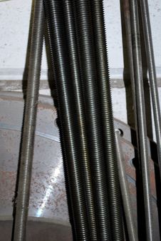 Steel Thread Bar Stock Photography