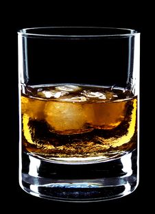 Glass Of Whiskey And Ice Stock Photography Glass Of Whiskey And Ice Stock Photography