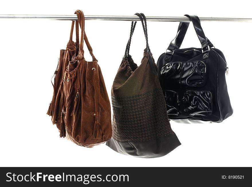 Fashion bag hanging as display