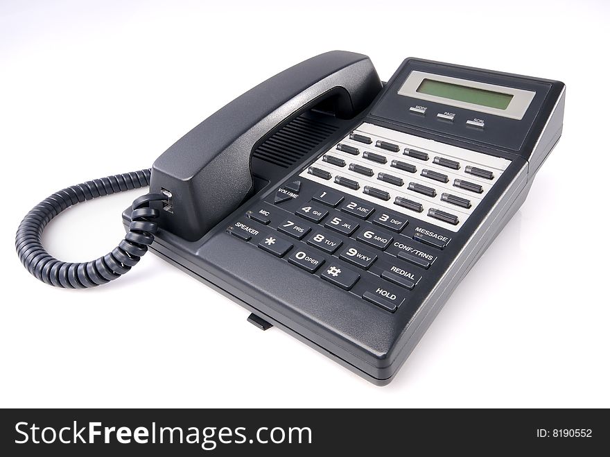 Office phone isolated on white with clipping path. Office phone isolated on white with clipping path