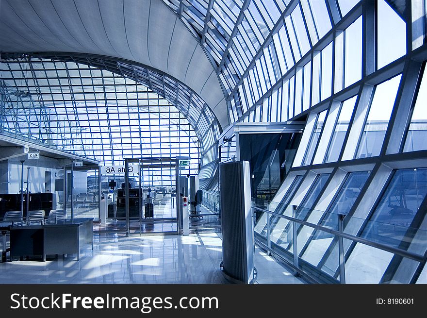 New modern airport in bangkok in thailand