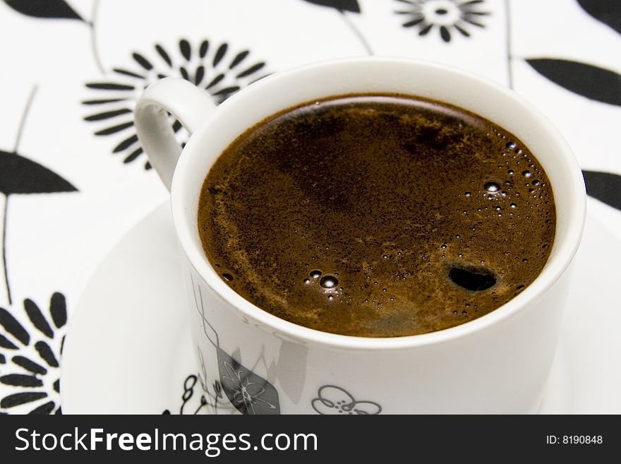 Cup of black hot coffe. Cup of black hot coffe