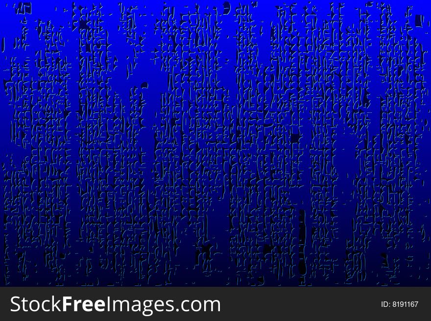 Vector illustration of Abstract Blue backround with stains or partial hieroglyphs / cunei