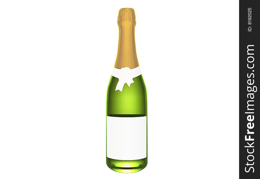 Champagne or wine bottle