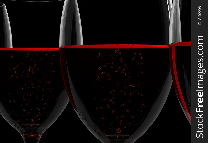 Wine in glass isolated on white background