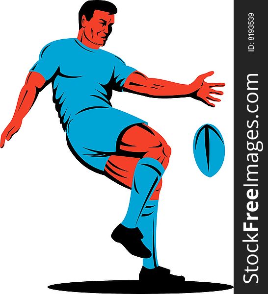 Vector illustration on the sport of rugby union and rugby league in action. Vector illustration on the sport of rugby union and rugby league in action