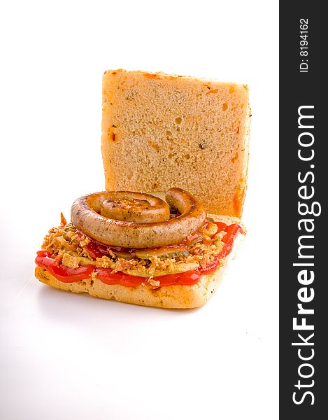 Sandwich with frankfurter