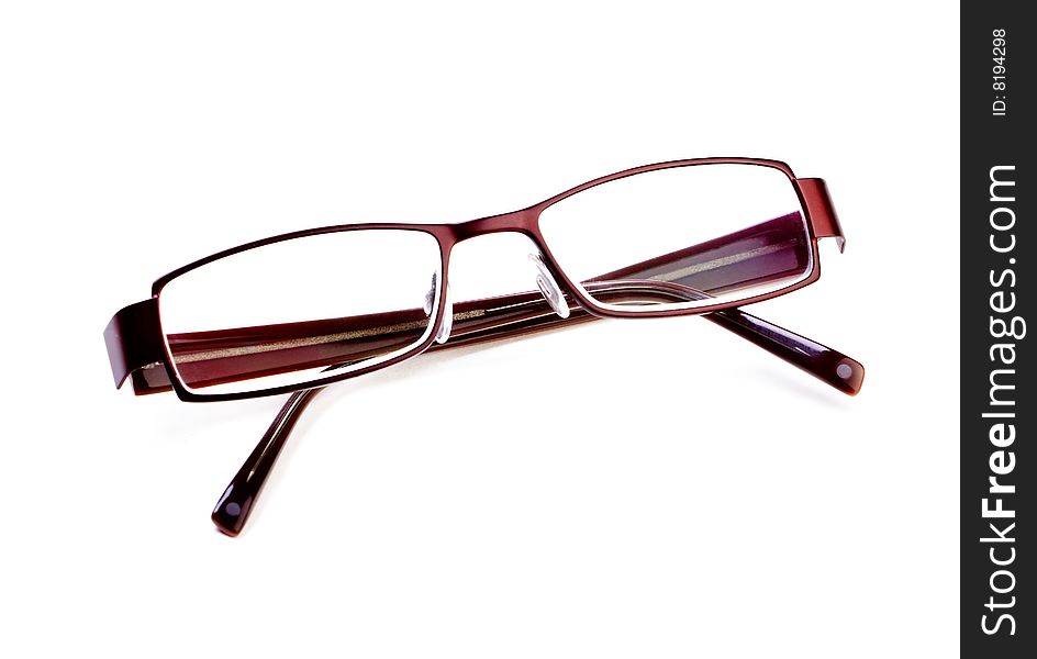 Brown Modern Glasses Isolated