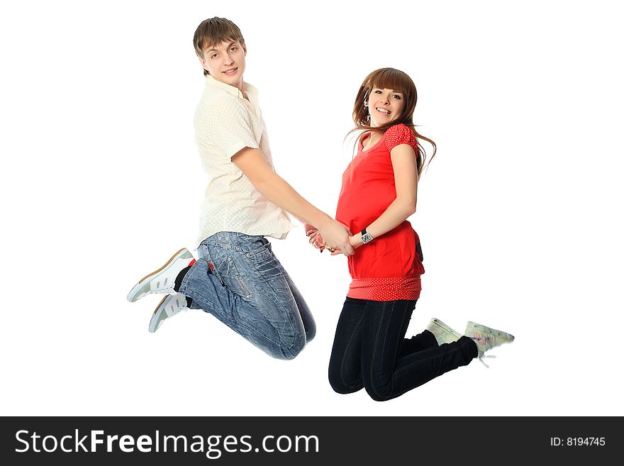 Portrait of young people in love. Shot in a studio. Portrait of young people in love. Shot in a studio.