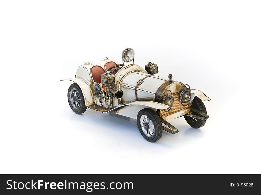 White Oldtimer Model At Front