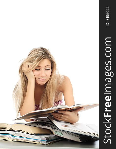 Portrait of a pretty student. Shot in a studio. Portrait of a pretty student. Shot in a studio.