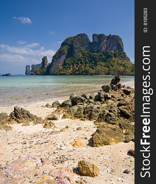 Uninhabited Island of Andaman sea, Krabi province, Thailand